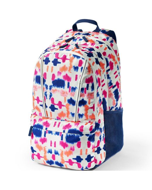 Lands' End White Kids Classmate Extra Large Backpack