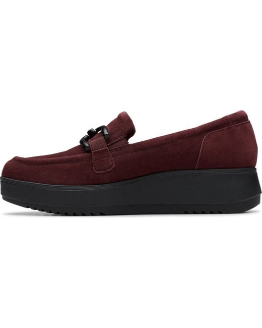 Clarks Red Zylah Top Slip-on Loafers