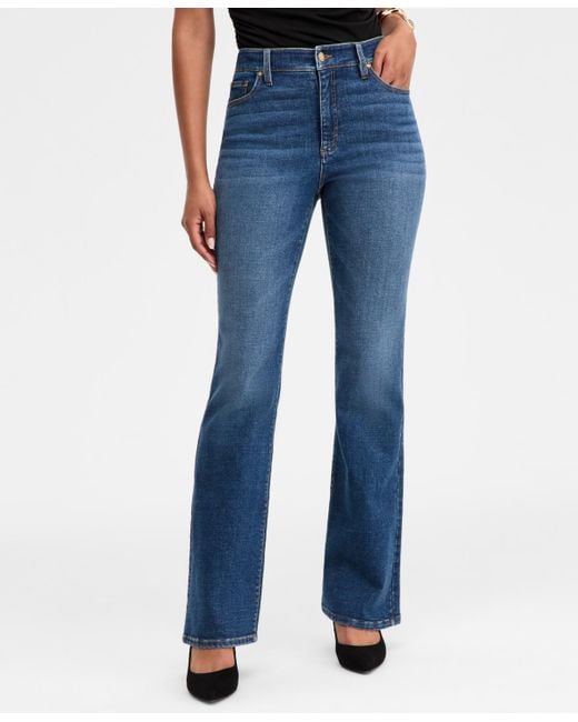INC International Concepts Blue High-rise Bootcut Jeans