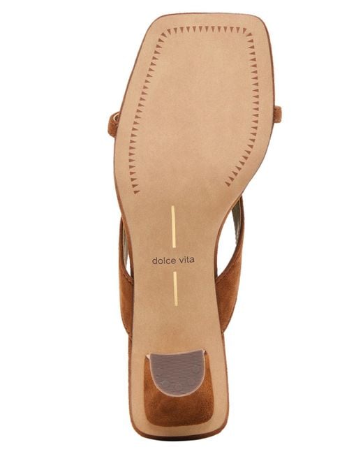 Dolce Vita Brown Brevel Thong Low Block Heel Dress Sandals