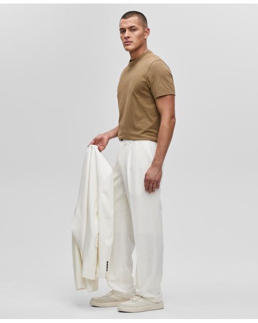 Mode Of One White Relaxed-fit Straight-leg Suit Pants for men