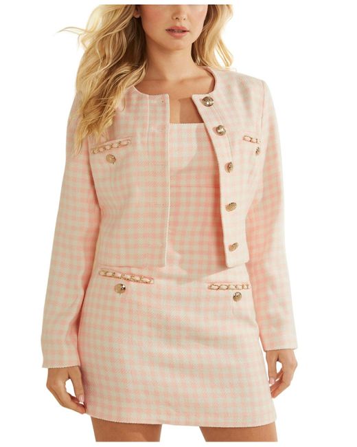 Guess Bella Tweed Jacket Lyst