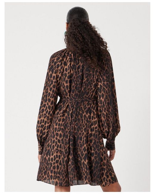 brown chiffon mini dress Brown Check Chiffon Mini Dress – self-portrait-US main image 0