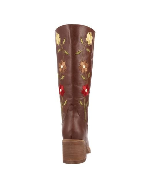Dingo Brown Bloom Leather Boot