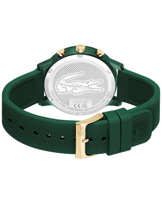 Lacoste Green L.12.12 Move Silicone Strap Watch for men