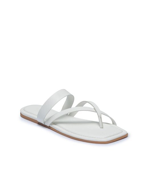 Bernardo White Ocana Toe Ring Sandal