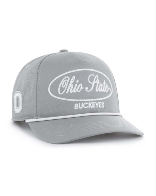 '47 Gray Ohio State Buckeyes Contemporary Basics Foundational Rope Hitch Adjustable Hat for men