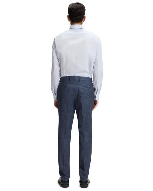 Boss Blue Boss By Patterned Stretch Slim-fit Pants for men