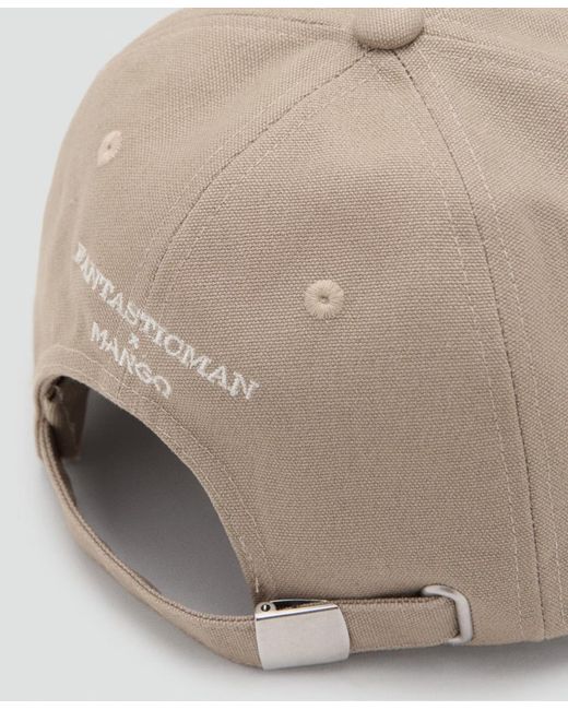 Mango Natural Embroidered Cap for men