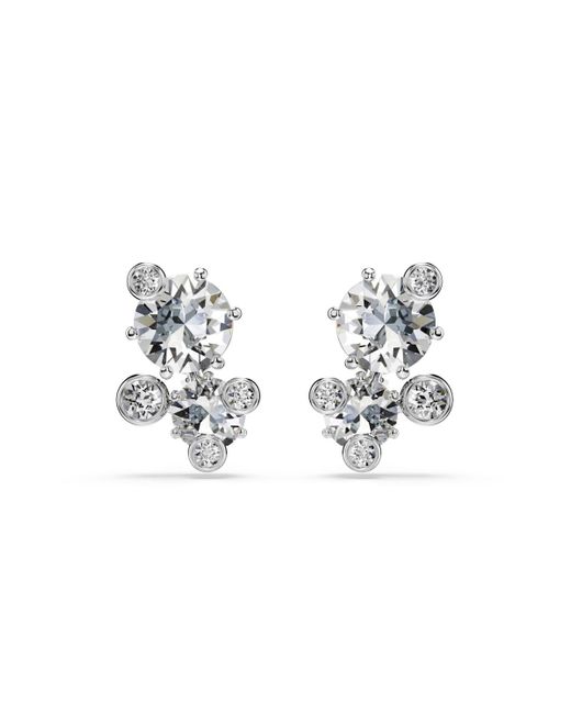 Swarovski Metallic Constella Rhodium Plated Stud Earrings