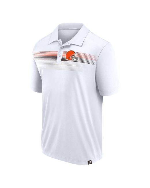 Fanatics Branded White Cleveland Browns Victory For Us Interlock Polo for men