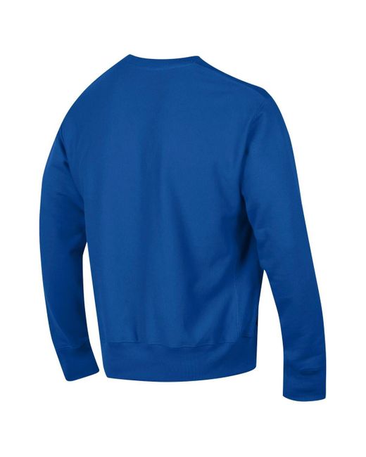 Champion Blue Air Force Falcons Vault Late Night Reverse Weave Pullover Sweatshirt for men