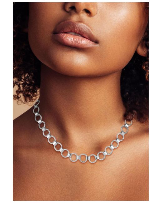Rachel Zoe Metallic Plated Bold Chain Link Necklace