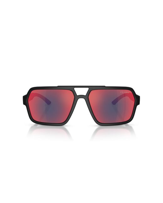 Prada Linea Rossa Red Large Sunglasses for men
