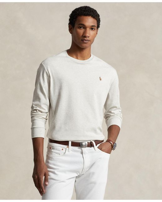 Polo Ralph Lauren White Classic-fit Soft Cotton Crewneck T-shirt for men