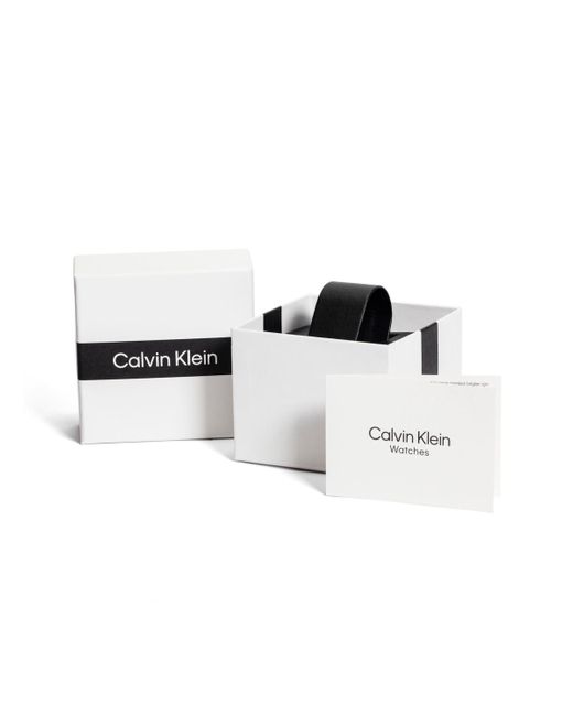 Calvin Klein Black Distinguish Gmt Ionic Plated Watch Bracelet for men