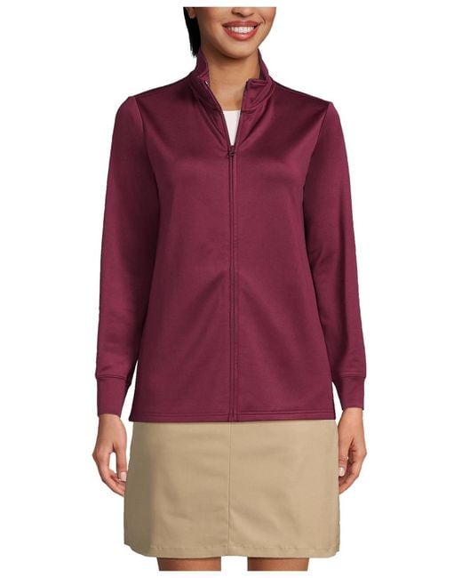 Lands' End Red Active Performance Full Zip Jacket