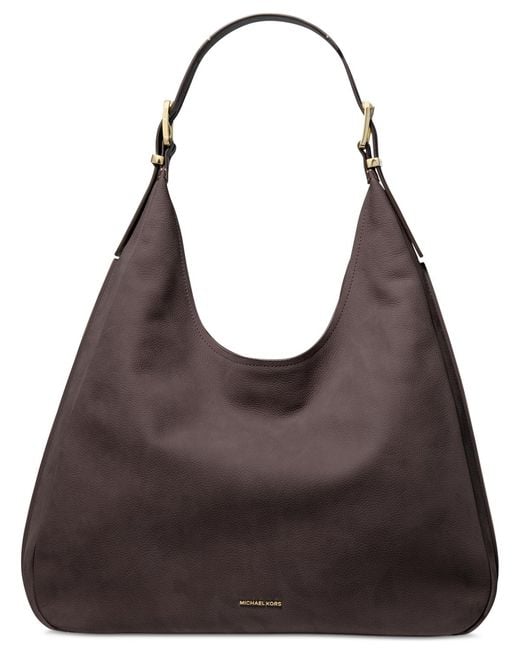 Michael Kors Women's Brown Michael Nolita Large Hobo Leather Shoulder Bag