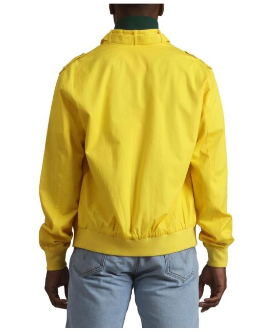 Members Only Yellow Classic Iconic Racer Jacket (slim Fit) for men