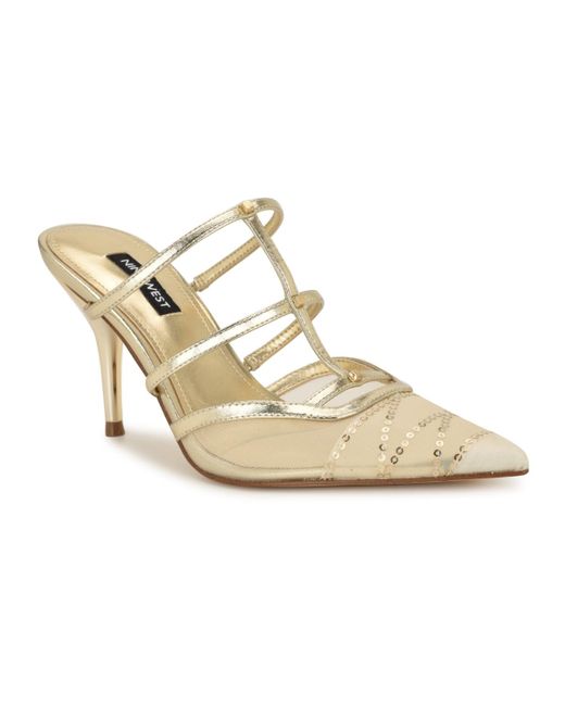 Nine West Metallic Tianala Caged Slip-on Stiletto Pumps