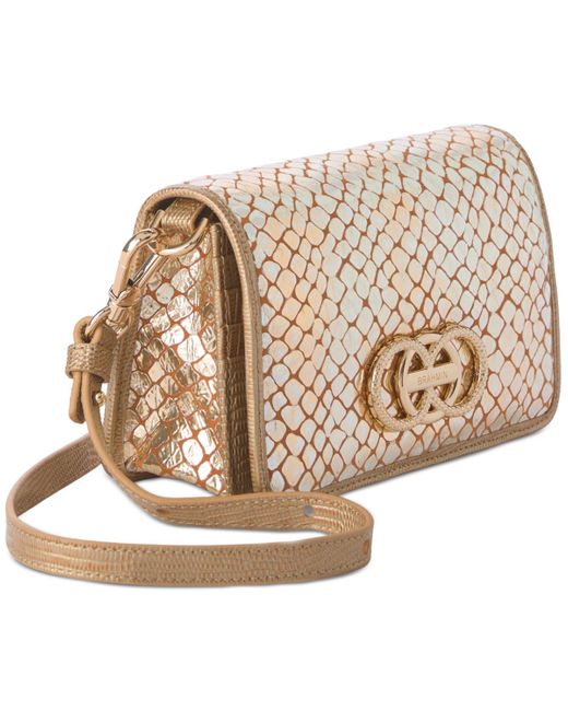 Brahmin Natural Minuette Melbourne Mini Leather Crossbody Bag