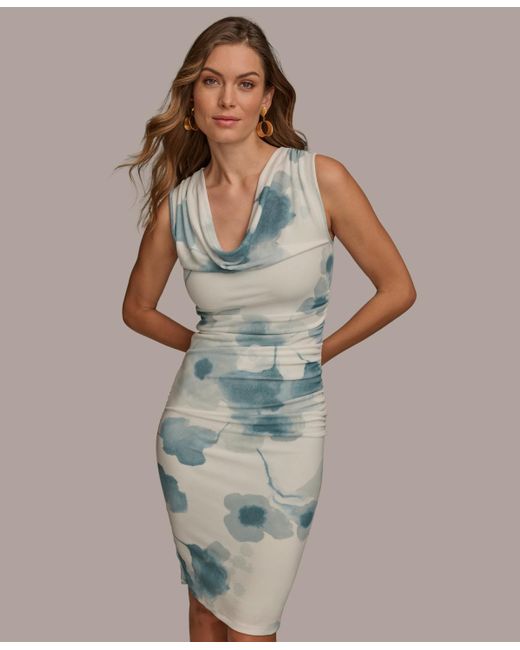 Donna karan floral dress hot sale