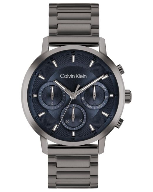 Calvin Klein Gray Gauge Ionic Plated Steel Bracelet Watch for men