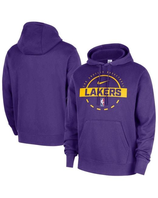 Nike Purple Los Angeles Lakers 2025/26 Authentic Practice Club Pullover Hoodie for men