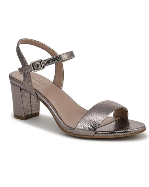 Naturalizer Metallic Bristol Block Heel Dress Sandals