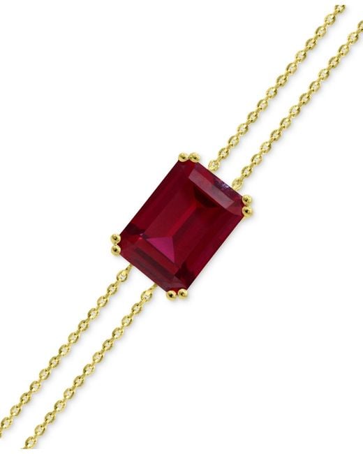 Macy's Red Gemstone Bracelet