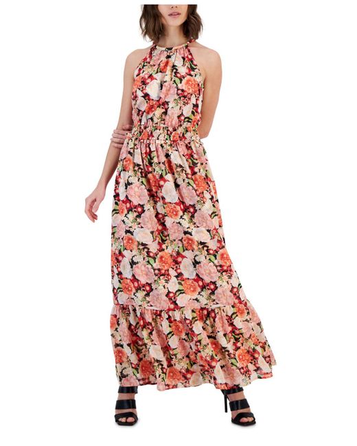 INC International Concepts Halter Maxi Dress, Created For Macy's in Red