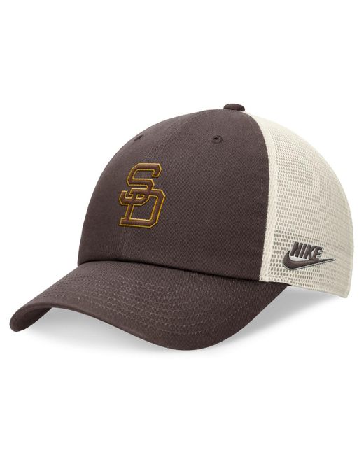 Nike Brown San Diego Padres Cooperstown Collection Rewind Club Trucker Adjustable Hat for men