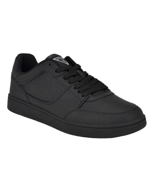 Guess Black Tivio Low Top Lace Up Casual Sneakers for men