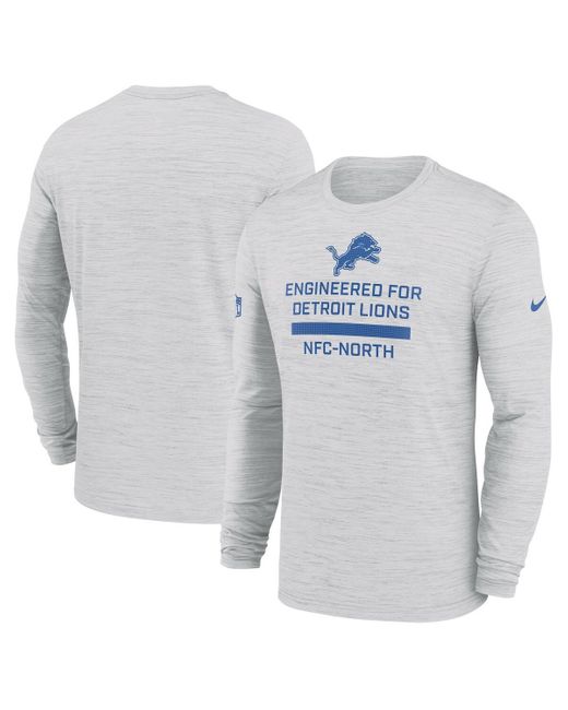 Nike Blue Detroit Lions Sideline Velocity Performance Long Sleeve T-shirt for men
