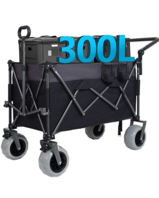 Mountaintop Black Multi-functional Push-pull Folding Wagon Cart