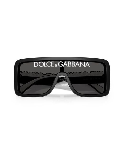 Dolce & Gabbana Black Rectangle Sunglasses