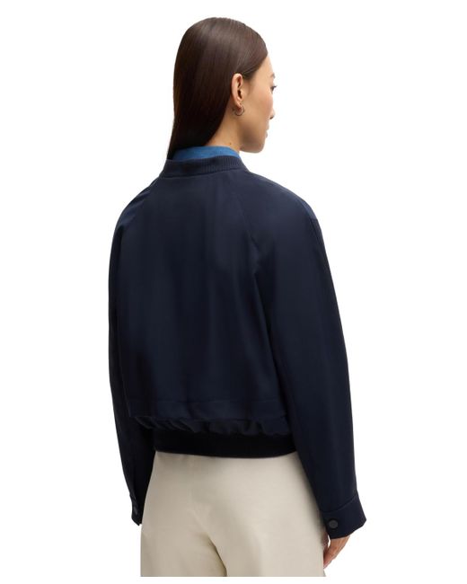 Boss Blue Boss By Layered Effect Oversized Jacket