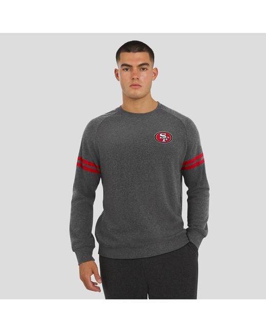 J. Palmer Gray San Francisco 49ers Players Lounge Raglan Tri-blend Sweatshirt for men