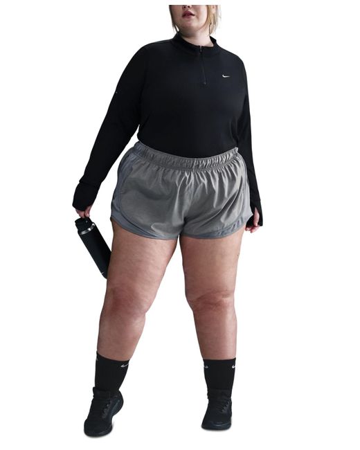 Nike Black Plus Size Tempo Dri-fit Mid-rise 3" Brief-lined Running Shorts