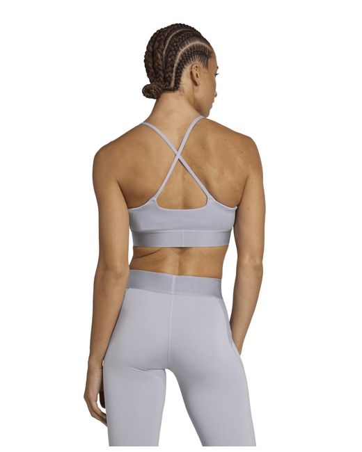 Adidas White Hyperglam Shine Bralette