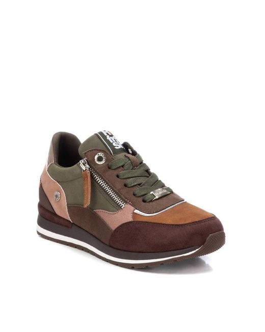 Xti Brown Suede Sneakers By