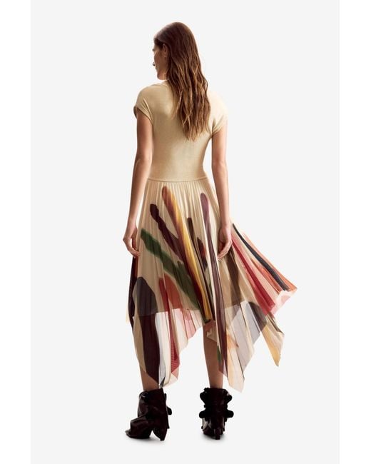 Desigual White Designed Dress