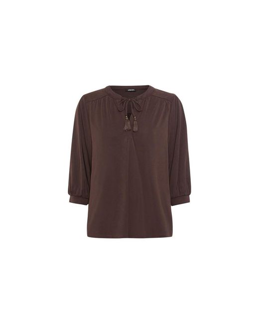 Olsen Brown Solid Tunic T-shirt