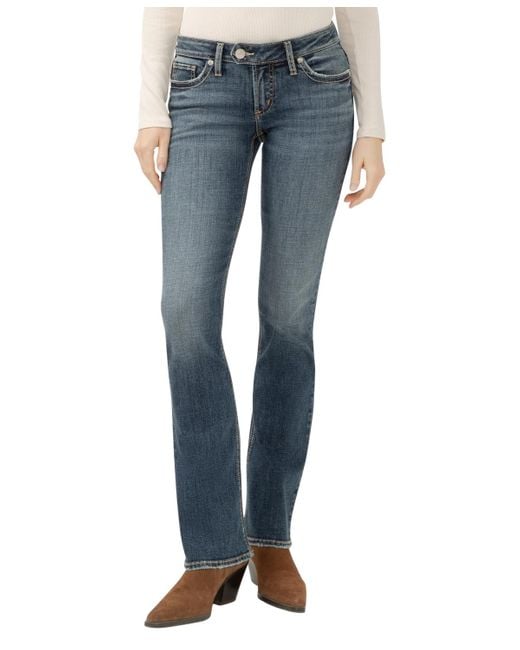 Silver Jeans Women's Blue Tuesday Low Rise Slim Bootcut Jeans