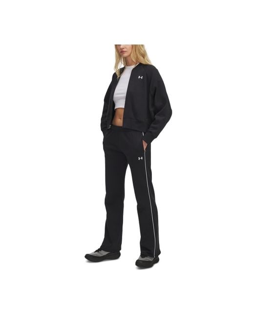 Under Armour Black Rival Piped-trim Sweatpants