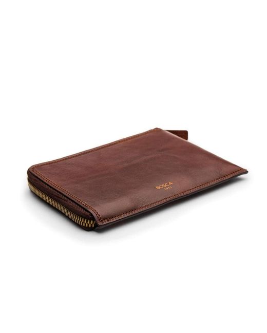 Bosca Brown Dolce Zip Passport/travel Document