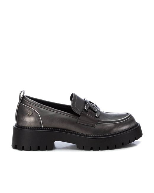 Xti Black Penny Loafers By