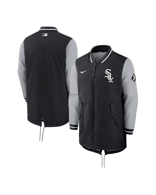 Nike Leather Black Chicago White Sox Dugout Performance Full-zip Jacket ...