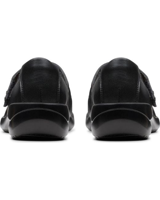 Clarks Black Kaetlyn Jane Round Toe Flats