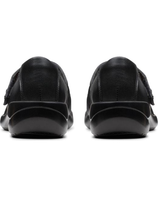 Clarks Black Kaetlyn Jane Round Toe Flats